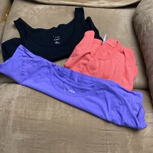 Size large tee shirt and one tank top bundle